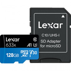 Карта памяти Micro SD Lexar 128GB + адаптер SD